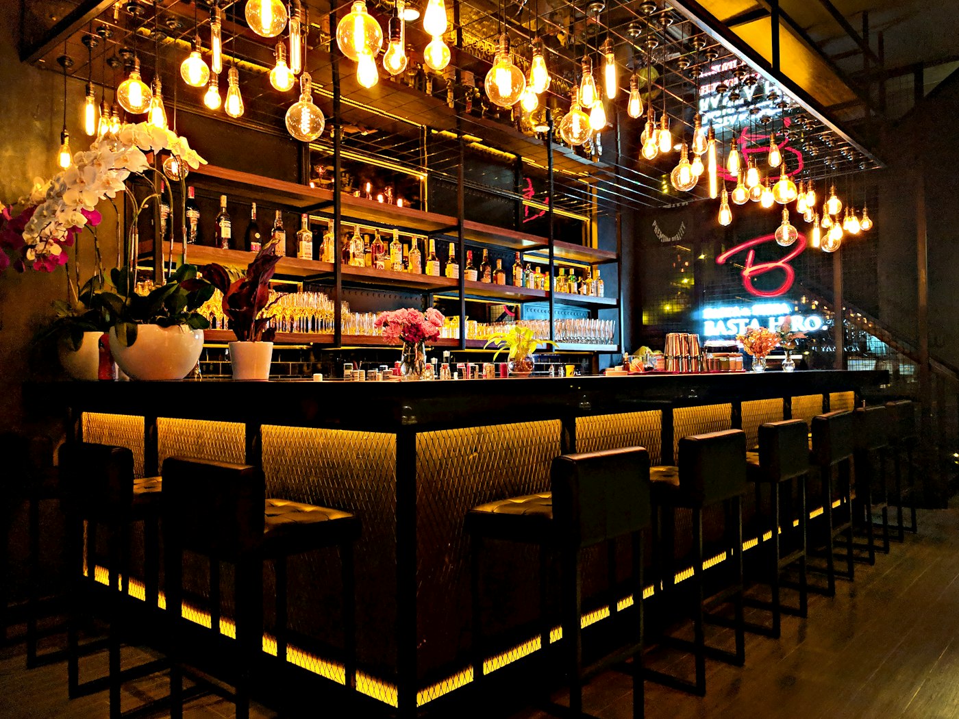 The cellar bar, golden hour